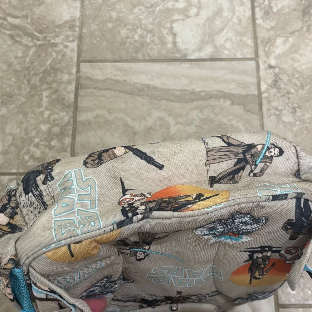 Pottery Barn Kids Star Wars Rey Millennium Falcon Backpack Tan Blue  Small